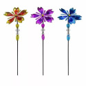 Flower And Gem Wind Spinner Garden Stake, 9-Pack
