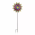 26-Inch x 81-Inch Prismatic Flower Kinetic Wind Spinner Stake