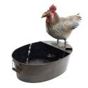 20-Inch Metal Rooster Fountain
