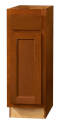 12 x 34-1/2 x 24-Inch Glenwood Dark Chocolate 1-Drawer Base Cabinet