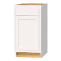 18 x 34-1/2 x 24-Inch Dwhite Painted White 1-Drawer Base Cabinet
