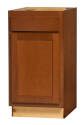 18 x 34-1/2 x 24-Inch Glenwood Dark Chocolate 1-Drawer Base Cabinet