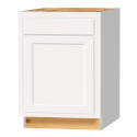24 x 34-1/2 x 24-Inch Dwhite Painted White 1-Drawer Base Cabinet