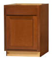 24 x 34-1/2 x 24-Inch Glenwood Dark Chocolate 1-Drawer Base Cabinet