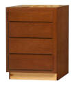 24 x 34-1/2 x 24-Inch Glenwood Dark Chocolate 4-Drawer Cabinet Base