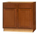 36 x 34-1/2 x 24-Inch Glenwood Dark Chocolate Range And Sink Base Cabinet