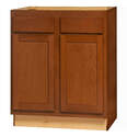 30 x 34-1/2 x 24-Inch Glenwood Dark Chocolate Range And Sink Base Cabinet