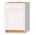 27 x 34-1/2 x 24-Inch Dwhite Painted White 1-Drawer Base Cabinet