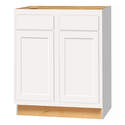 30 x 34-1/2 x 24-Inch Dwhite Painted White 2-Drawer Base Cabinet