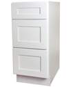 15 x 34-1/2 x 24-Inch Dwhite Painted White 3-Drawer Base Cabinet