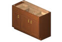 48 x 21 x 34-1/2-Inch Glenwood Dark Chocolate 2-Drawer Bathroom Vanity Cabinet 