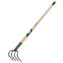 4-Tine Forged Steel Garden Cultivator With 54-Inch Wood Handle