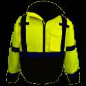 2x-Large High-Vis Green/Black Class 3 Waterproof Bomber Jacket