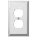 Polished Chrome Steel Duplex Outlet Wall Plate