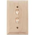 Unfinished Solid Wood Rj11 And Rj45 Wall Plate
