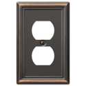 Chelsea Aged Bronze Steel 1-Duplex Outlet Wall Plate