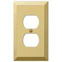 Polished Brass Steel Duplex Outlet Wall Plate