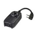 Outdoor Daily Photocell Timer 1-Outlet Grounded Black