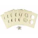 Ivory Steel 2-Duplex Outlet Wall Plate Value Pack