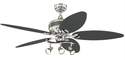 52-Inch 5-Blade Xavier II Brushed Nickel Ceiling Fan With LED Spot Light 