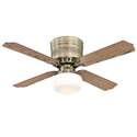 Casanova Supreme 42-Inch Antique Brass Indoor Ceiling Fan With LED Light Fixture