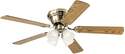 Contempra IV 52-Inch Antique Brass Indoor Ceiling Fan With Dimmable LED Light Fixture