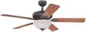 Fairview 52-Inch Oil Rubbed Bronze Indoor Ceiling Fan With Dimmable LED Light Fixture