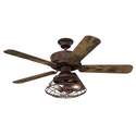 48 Inch 5-Blade Barnett Ceiling Fan With Cage Shade And Remote