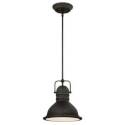 Boswell Pendant Light, 11 W Lamp, LED Lamp, A19 Bulb, Oil-Rubbed Bronze Fixture