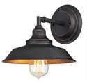 60-Watt Oil-Rubbed Bronze Iron Hill One-Light Indoor Wall Fixture