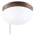 2-Light Indoor Flush-Mount Ceiling Fixture With Pull Chain, Sienna Finish