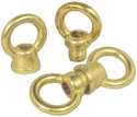 Two Brass Finish 1-Inch Female and Male Loops