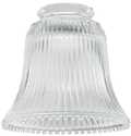 Clear Ribbed Glass Bell Shade