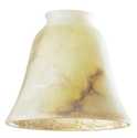 Brown Marbleized Glass Bell Shade