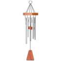 17-Inch 5-Tube Silver Wind Chime