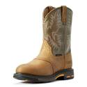 WorkHog Aged Bark Waterproof Soft Roper Toe Men's Work Boot, 10 D