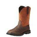 Groundbreaker Brown Ember Wide Square Toe Men's Work Boot, 10.5 D
