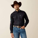 Ariat Men's Team Logo Twill Classic Fit Black & Mexican Flag Size 2Extra-Large