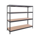 71-Inch X 59.4-Inch  X 18-Inch, Matte Grey, 4-Tier, Garage Series, Freestanding Shelf Unit