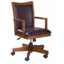 Cross Island Brown Home Office Swivel Desk Chair