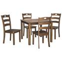 Hazelteen - Medium Brown Square Dining Room Table Set