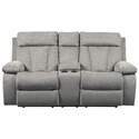 Mitchiner Fog Double Reclining Loveseat With Console