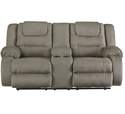 McCade Cobblestone Reclining Loveseat With Console