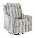 Kambria Ivory & Black Swivel Glider Accent Chair