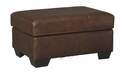 Morelos Chocolate Leather Ottoman