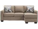 Greaves Driftwood Chaise Sofa With 2 Throw Pillows