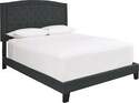 Adellonie Charcoal Upholstered Queen Bed