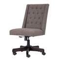 Graphite Button-Tufted Home Office Desk Chair