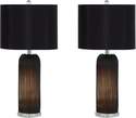 Abaness Black Table Lamp, Set Of 2