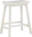 24-Inch Stuven White Wood Counter Height Bar Stool